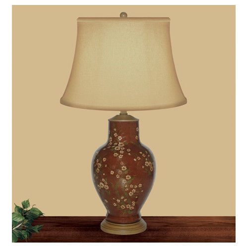 Jb Hirsch Home Decor Jb15466mbn18l 31 In. Daiseys Hand Painted Porcelain Table Lamp