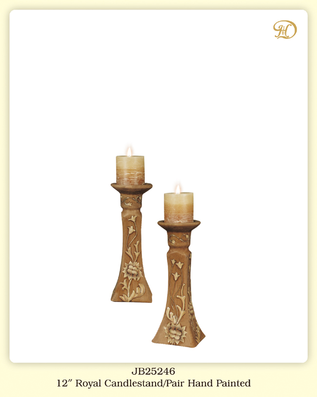 Jb Hirsch Home Decor J25246 12 In. Royal Porcelain Candle Stand & Pair