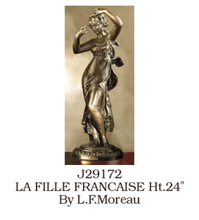 Jb Hirsch Home Decor 3172 24 In. La Fille Francaise Sculpture