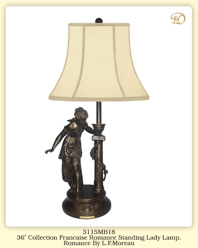 Jb Hirsch Home Decor 3115mb18 36 In. Collection Francaise Romance Standing Lady Table Lamp