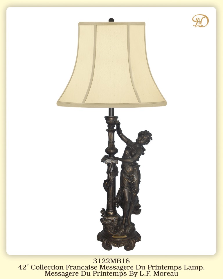 Jb Hirsch Home Decor 3122mb18 42 In. Collection Francaise Messagere Du Printemps Table Lamp