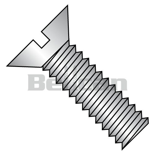 0.25-20 X 1.75 Slotted Flat Fully Threaded Machine Screw - 18-8 Stainless Steel - Box Of 500
