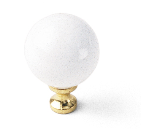01942 1.25 In. Ceramic Knob - White Ball