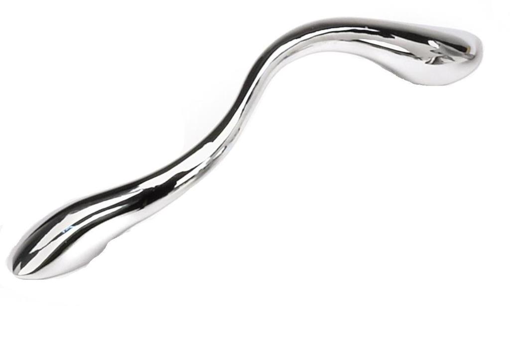 96 Mm Squigly Pull - Polished Chrome