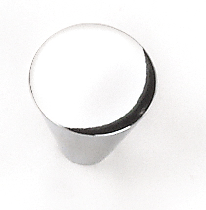 1 In. Large Cone Knob - Polished Chrome