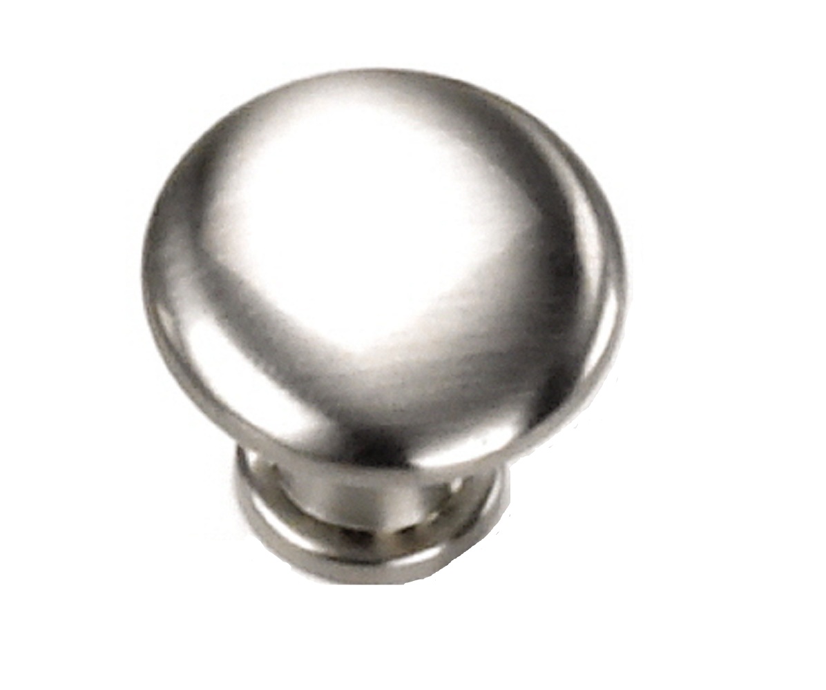 0.88 In. Button Knob - Brushed Satin Nickel