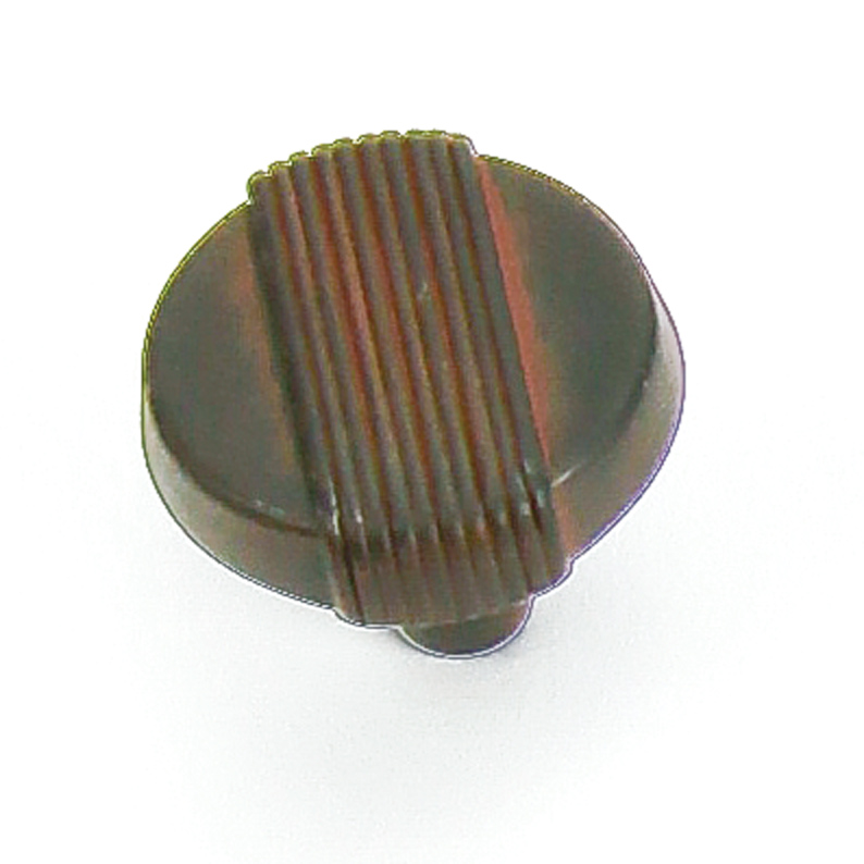 39021 1.25 In. Wired Knob - Iron Black With Terra Cotta