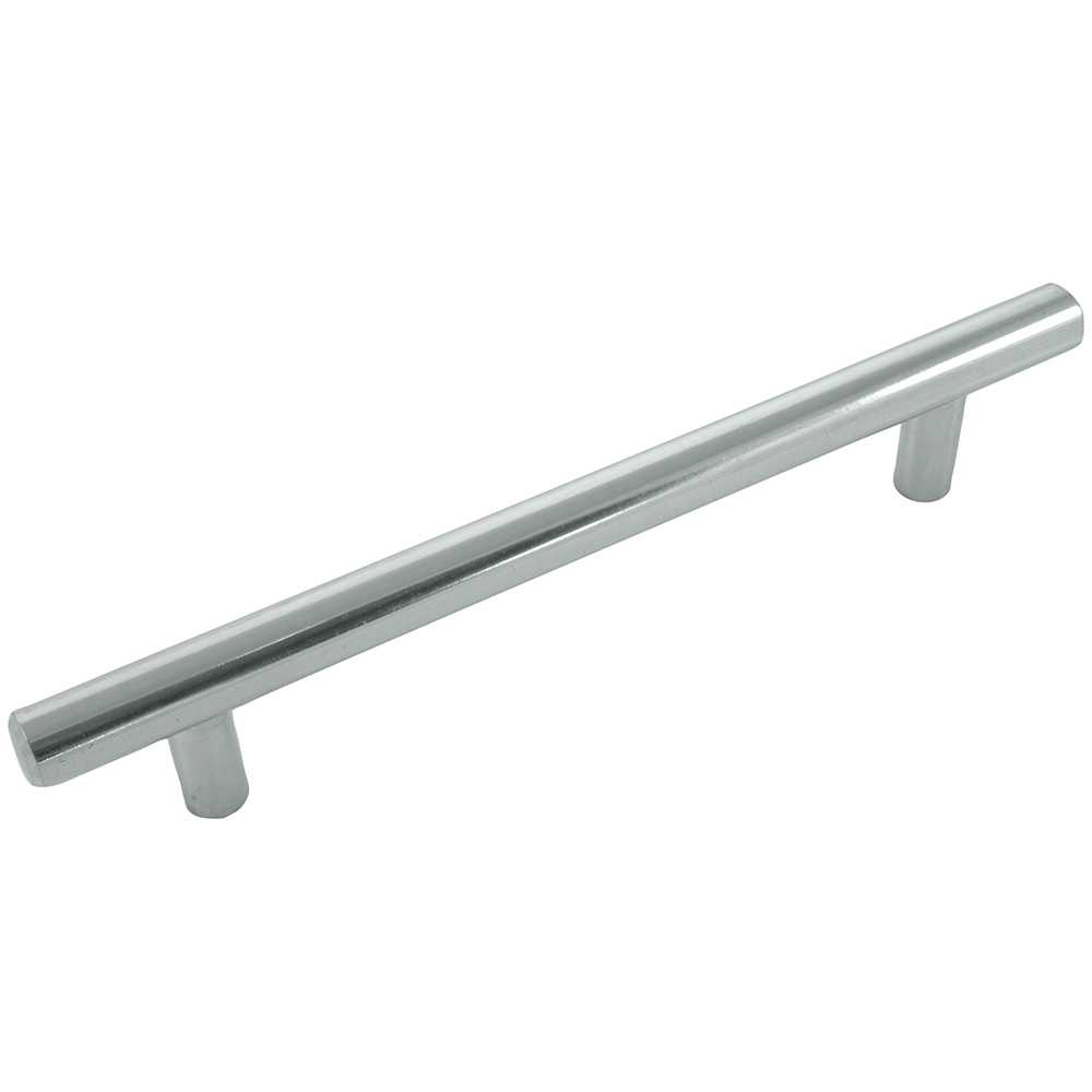 87326 Steel T - Bar Pull - Polished Chrome - 128 Mm