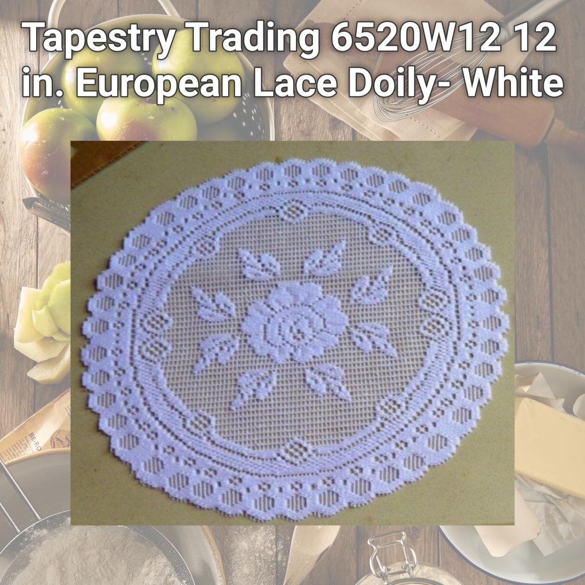 Picture of Tapestry Trading 6520W12 12 in. European Lace Doily- White