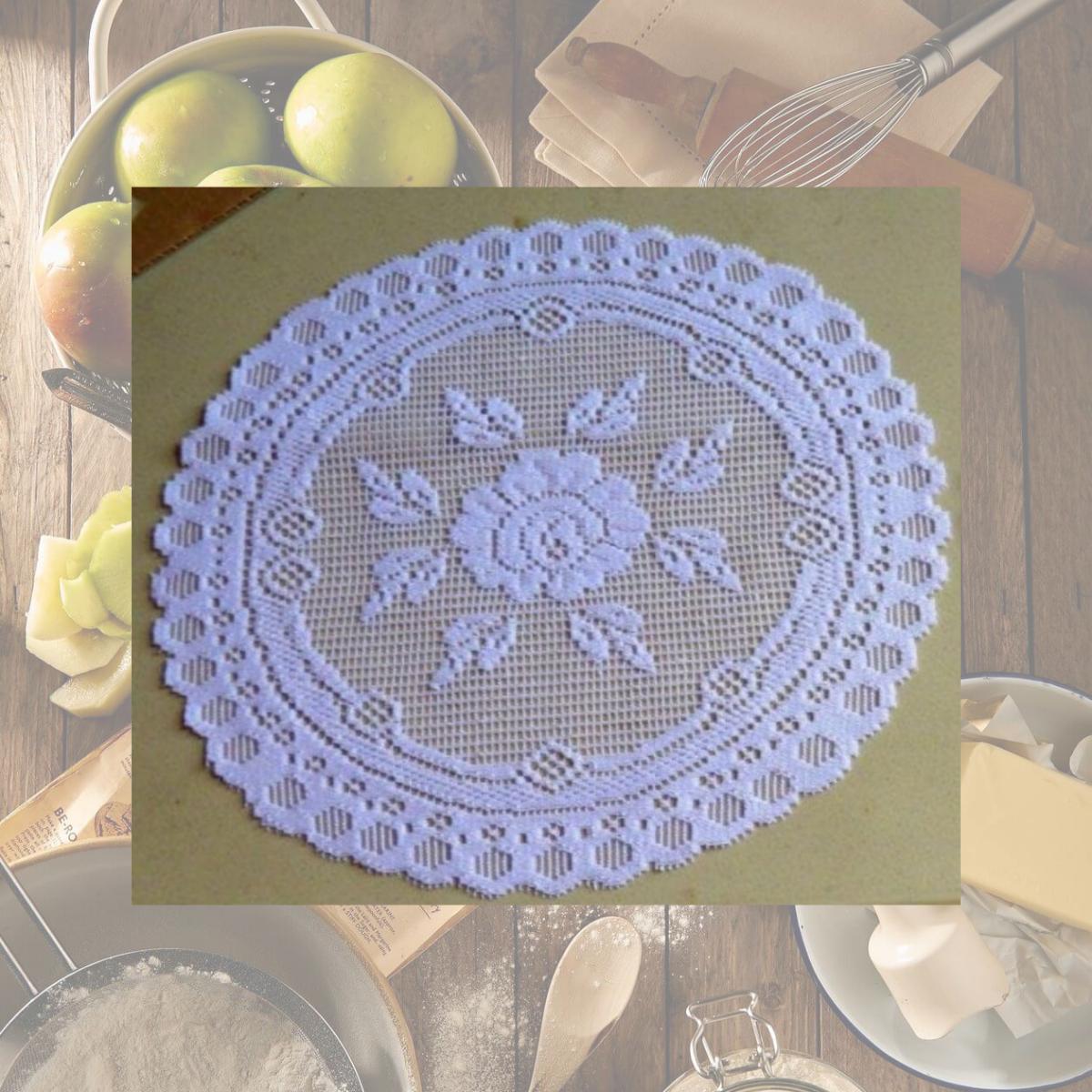 Picture of Tapestry Trading 6520W12 12 in. European Lace Doily- White