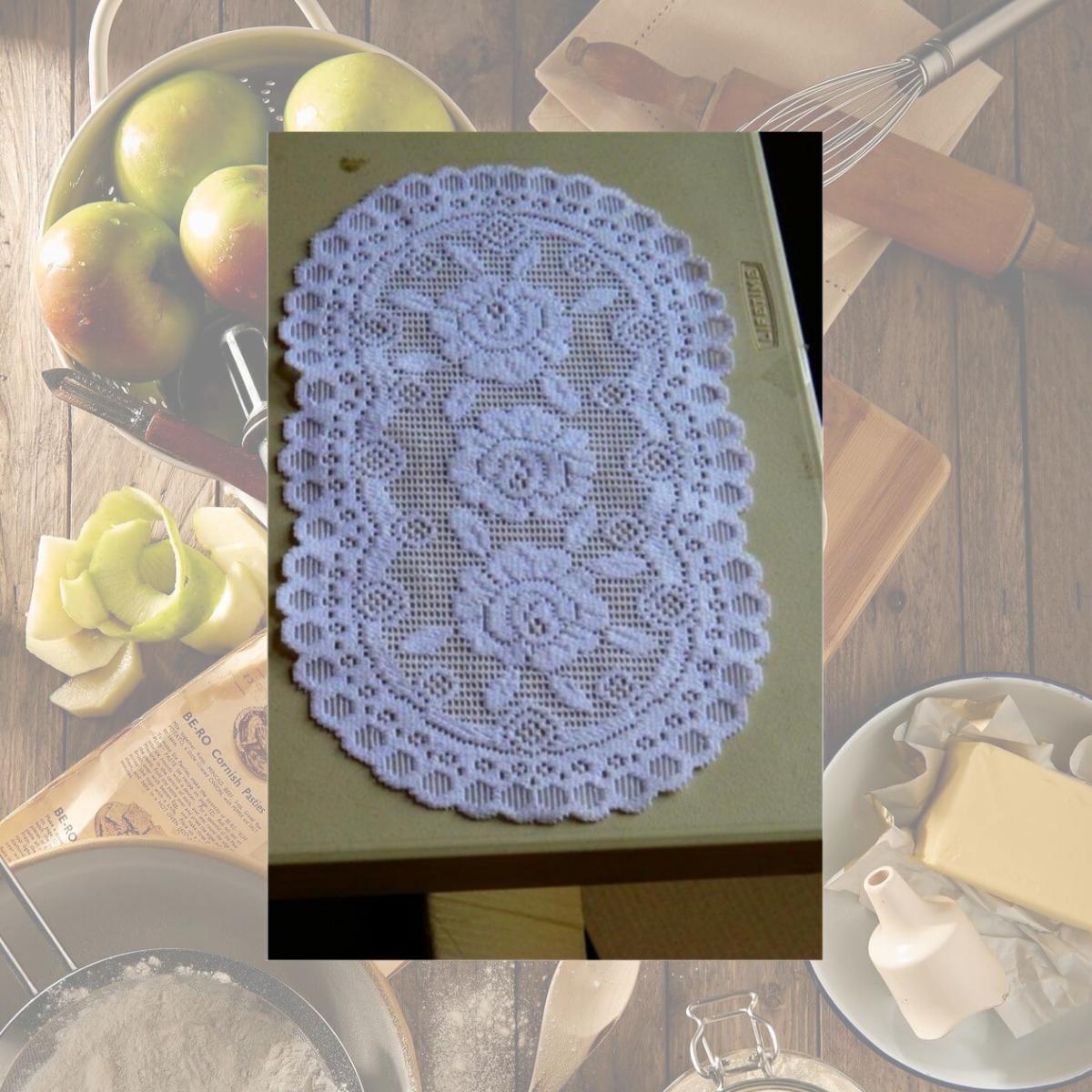 Picture of Tapestry Trading 6520W1220 12 x 20 in. European Lace Placemat- White
