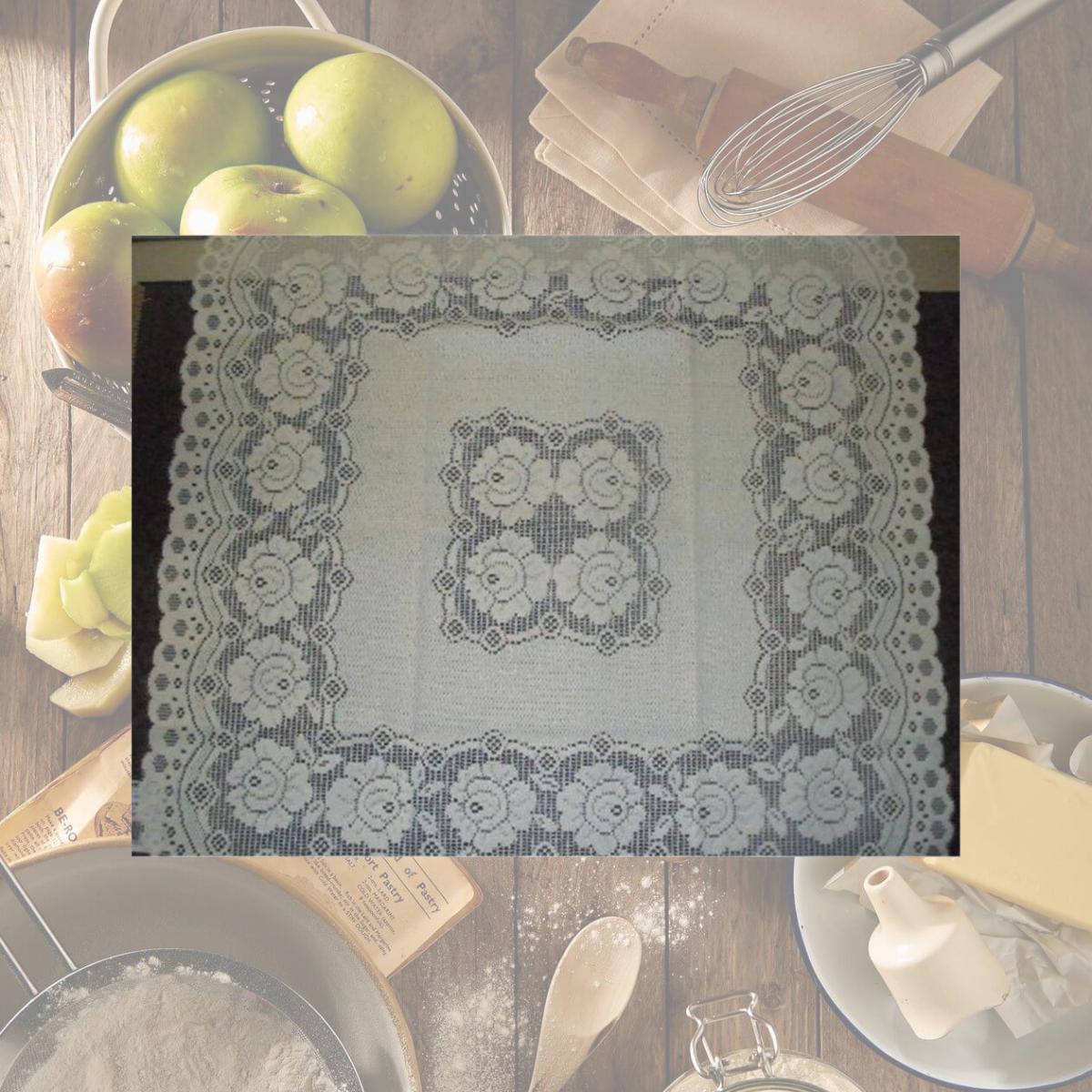 Picture of Tapestry Trading 652W2448 24 x 48 in. European Lace Table Topper- White