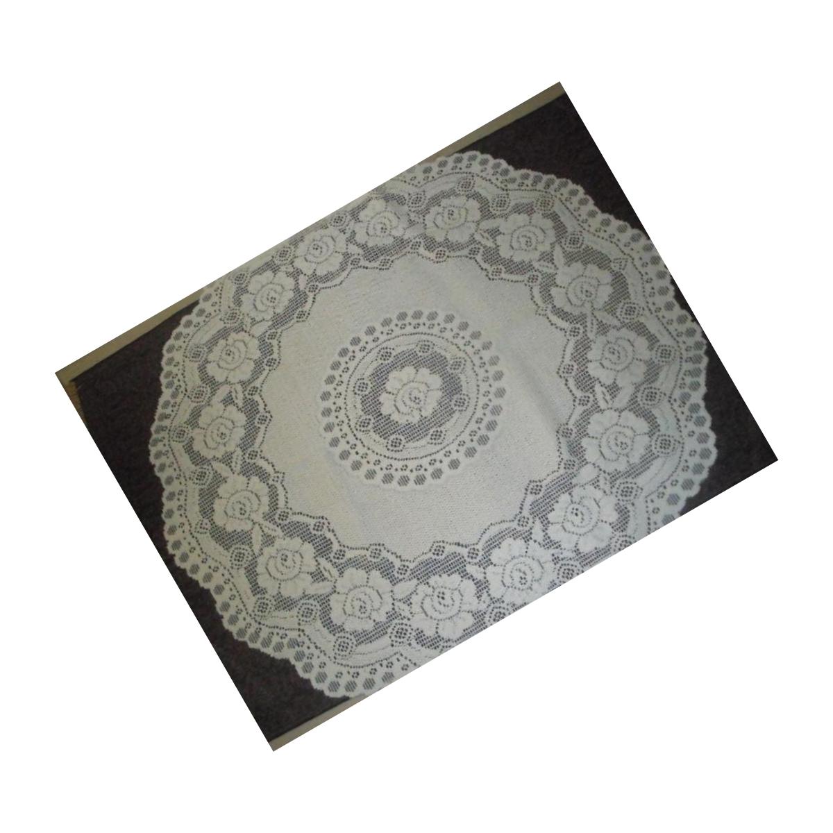 Picture of Tapestry Trading 652W36 36 in. European Lace Table Topper- White