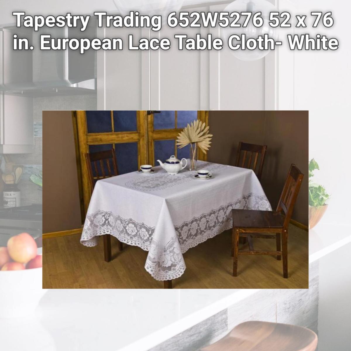 Picture of Tapestry Trading 652W5276 52 x 76 in. European Lace Table Cloth- White