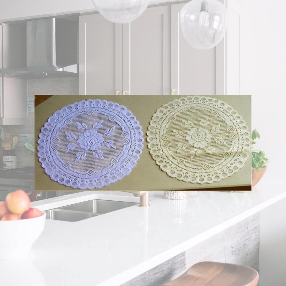 Picture of Tapestry Trading 652I8 8 in. European Lace Doily- Ivory
