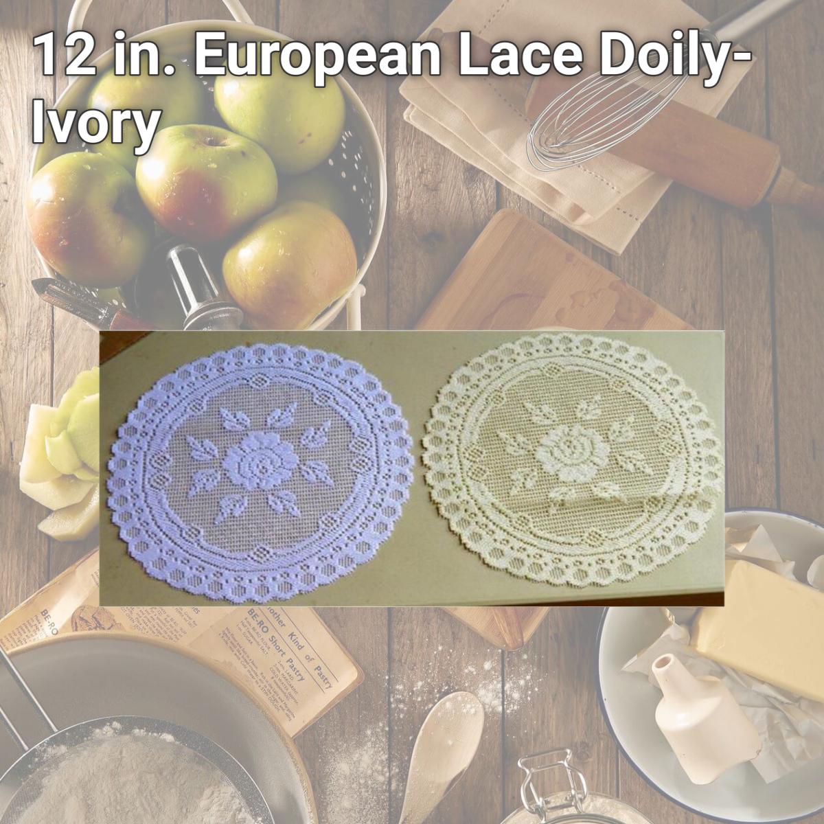 Picture of Tapestry Trading 652I12 12 in. European Lace Doily- Ivory