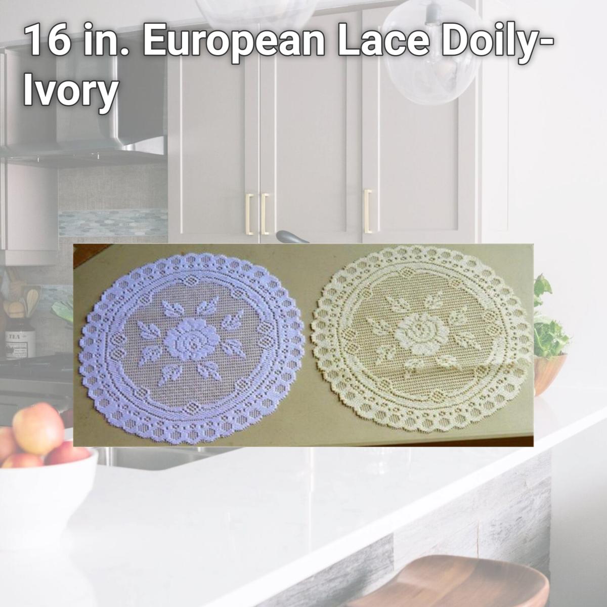 Picture of Tapestry Trading 652I16 16 in. European Lace Doily- Ivory