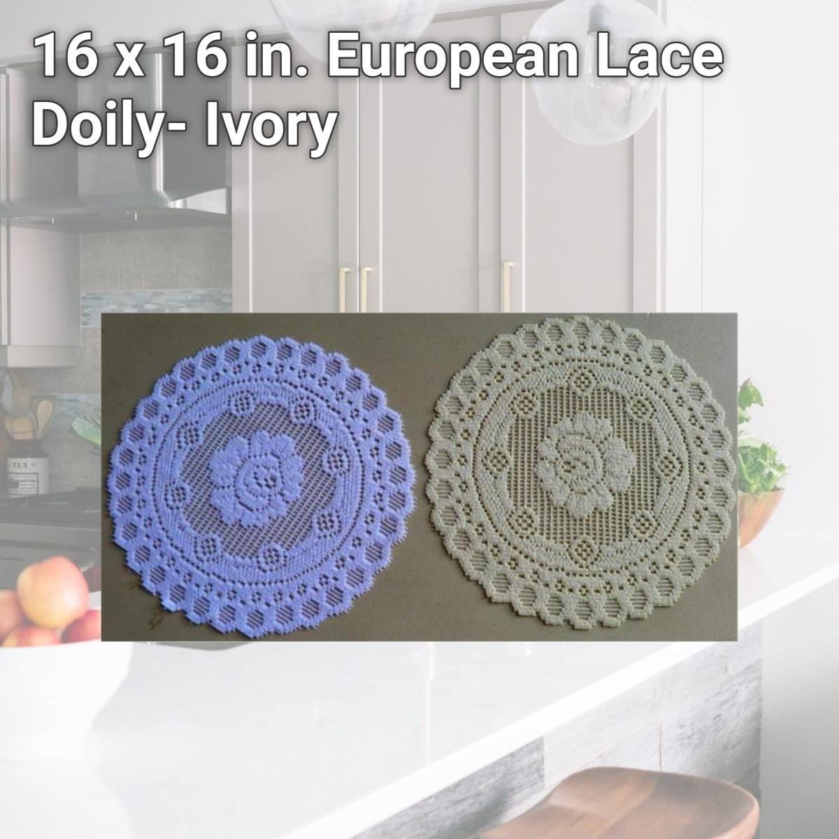 Picture of Tapestry Trading 652I1616 16 x 16 in. European Lace Doily- Ivory
