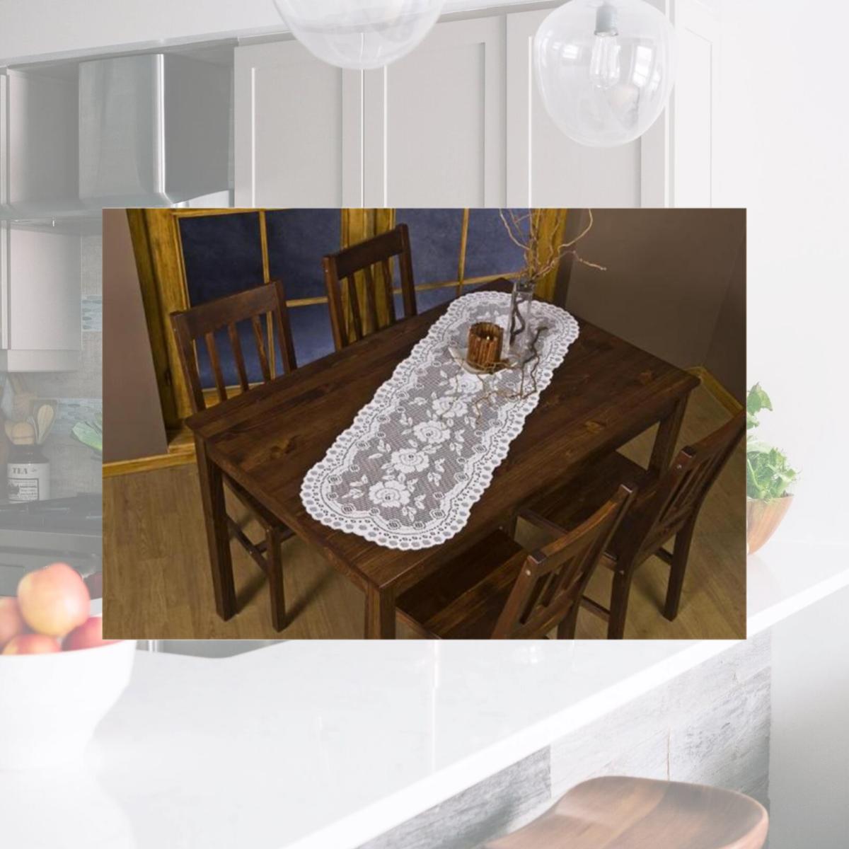 Picture of Tapestry Trading 652I1636 16 x 36 in. European Lace Table Runner- Ivory