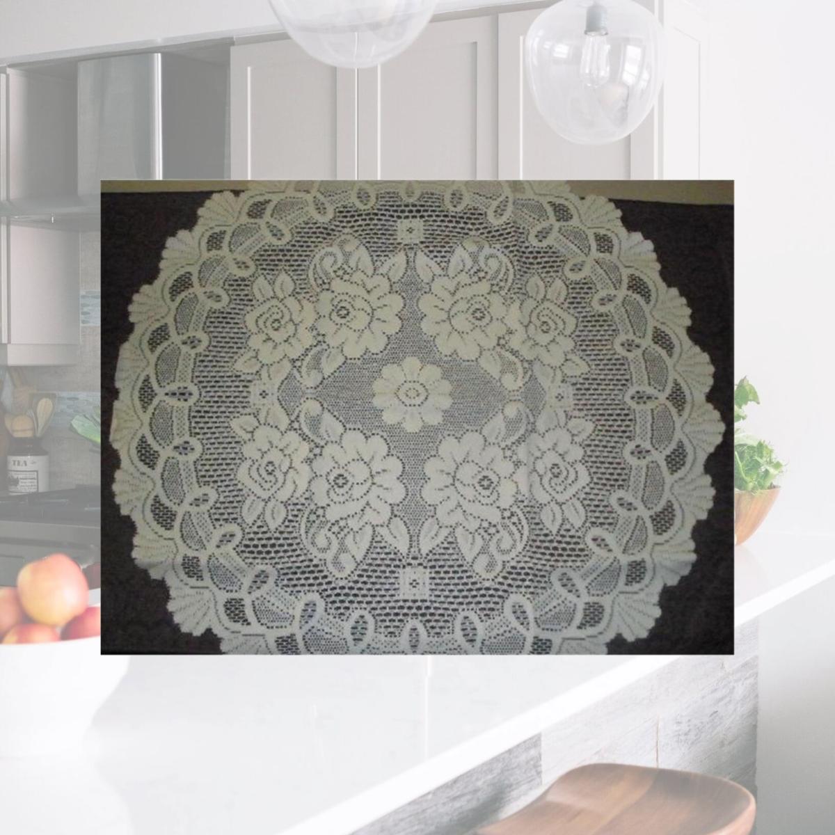 Picture of Tapestry Trading 558I35 36 in. European Lace Table Topper- Ivory