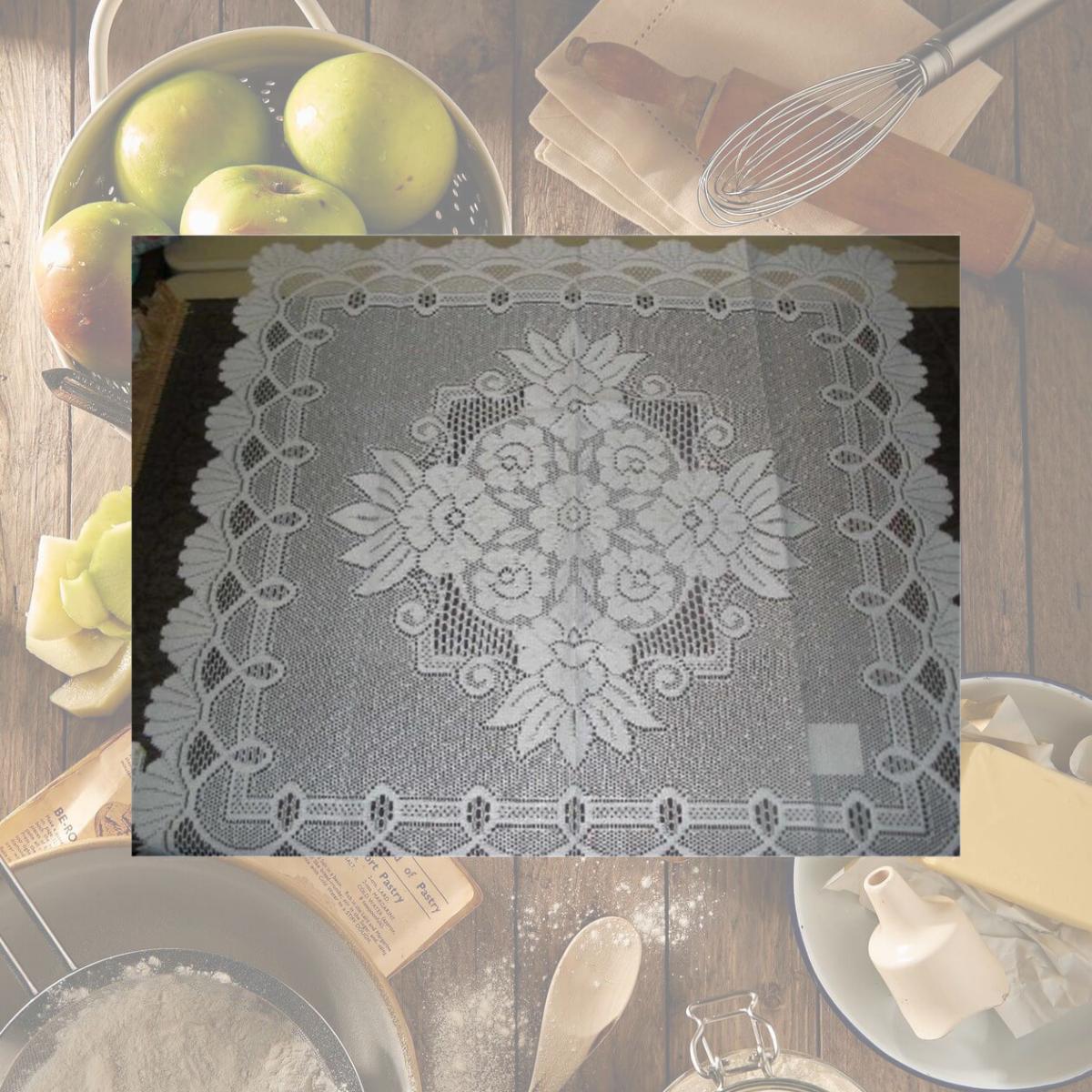Picture of Tapestry Trading 558I3535 36 x 36 in. European Lace Table Topper- Ivory