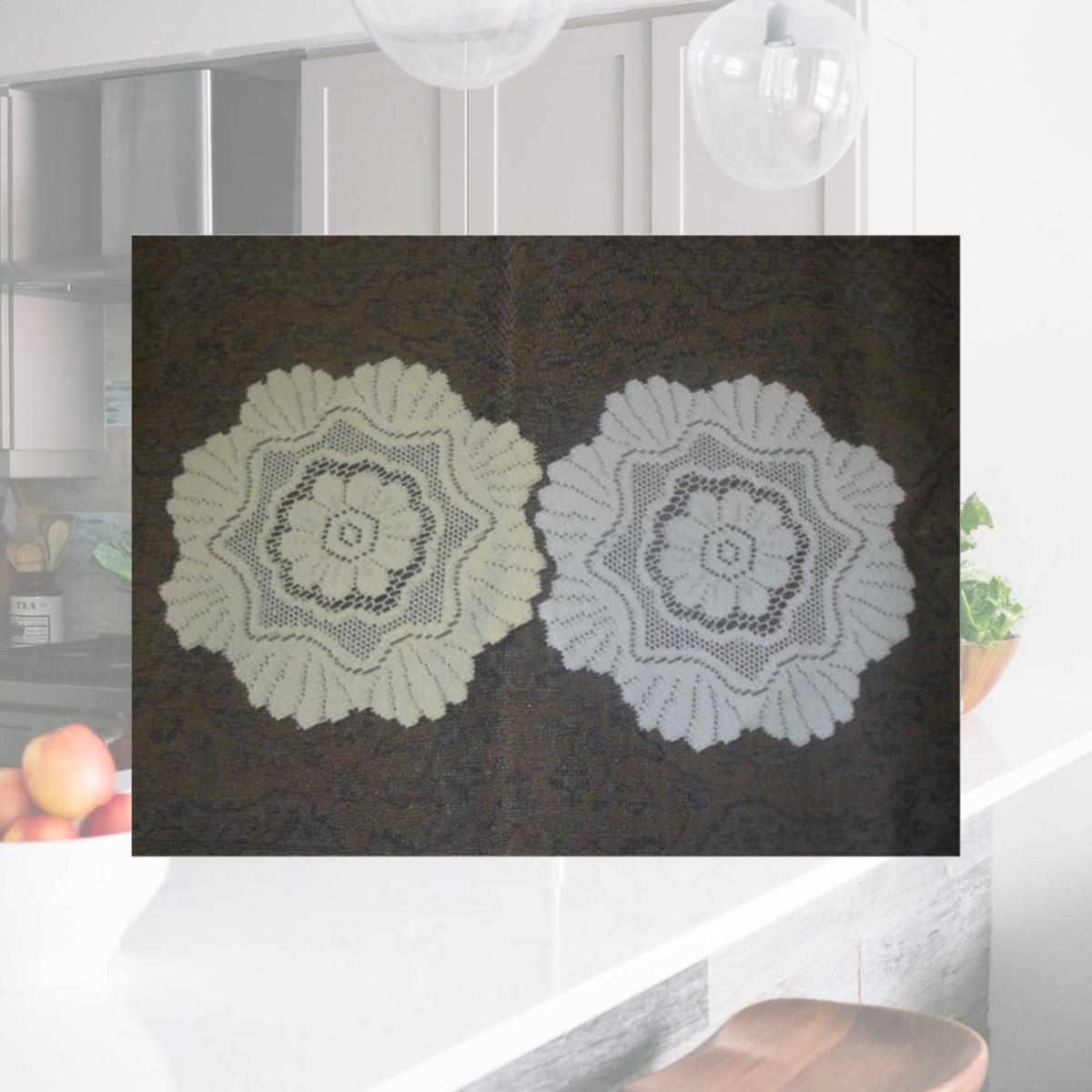 Picture of Tapestry Trading 558W8 8 in. European Lace Doily- White