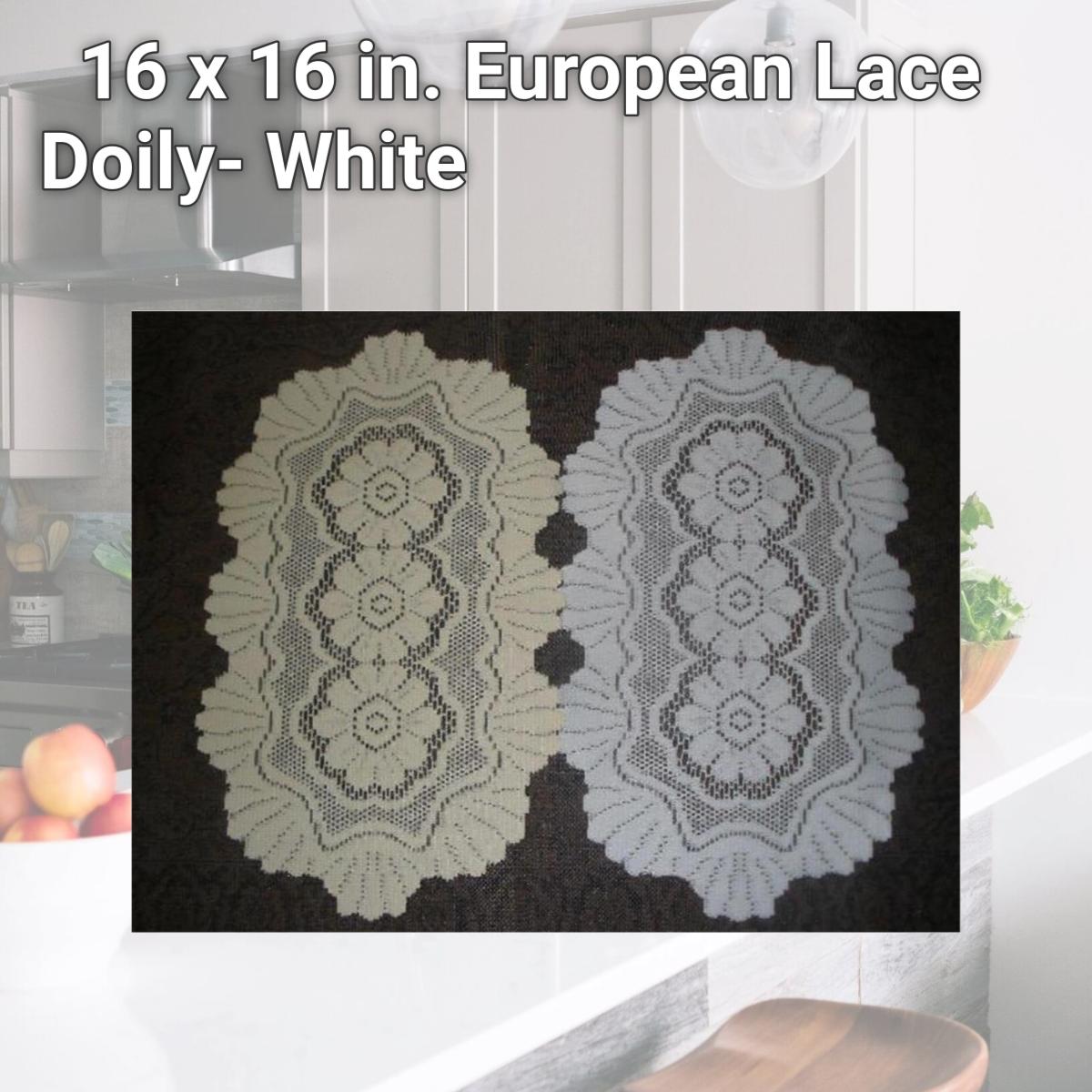 Picture of Tapestry Trading 558W1616 16 x 16 in. European Lace Doily- White