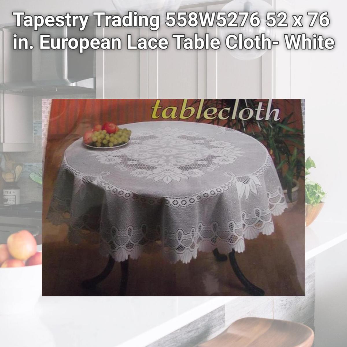 Picture of Tapestry Trading 558W5276 52 x 76 in. European Lace Table Cloth- White