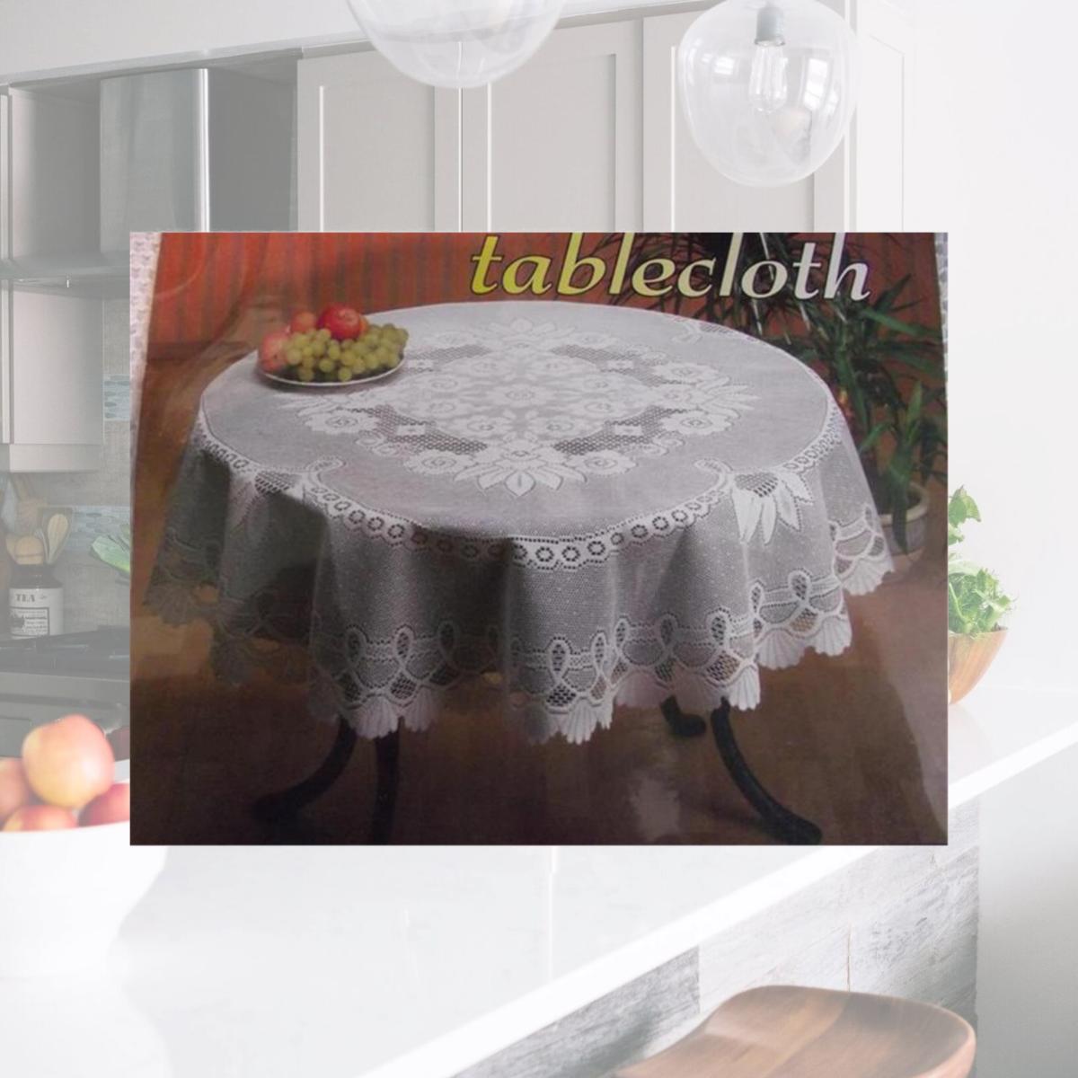 Picture of Tapestry Trading 558W6088 60 x 88 in. European Lace Table Cloth- White