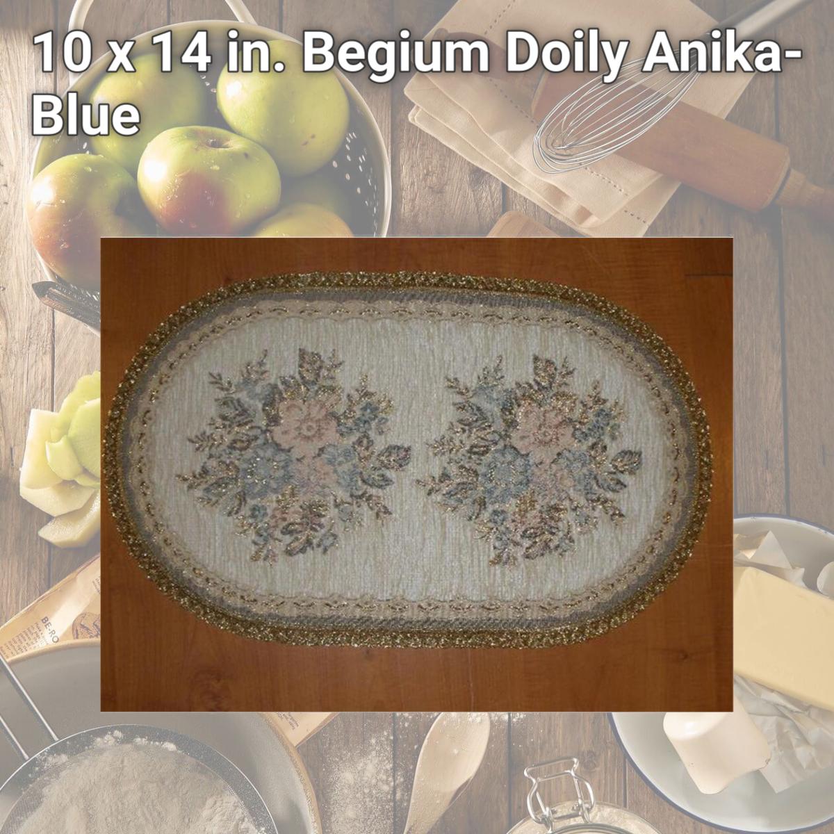 Picture of Tapestry Trading A1014B 10 x 14 in. Begium Doily Anika- Blue