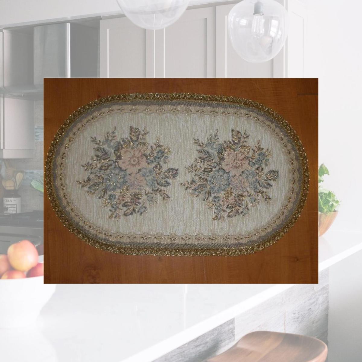 Picture of Tapestry Trading A1014B 10 x 14 in. Begium Doily Anika- Blue