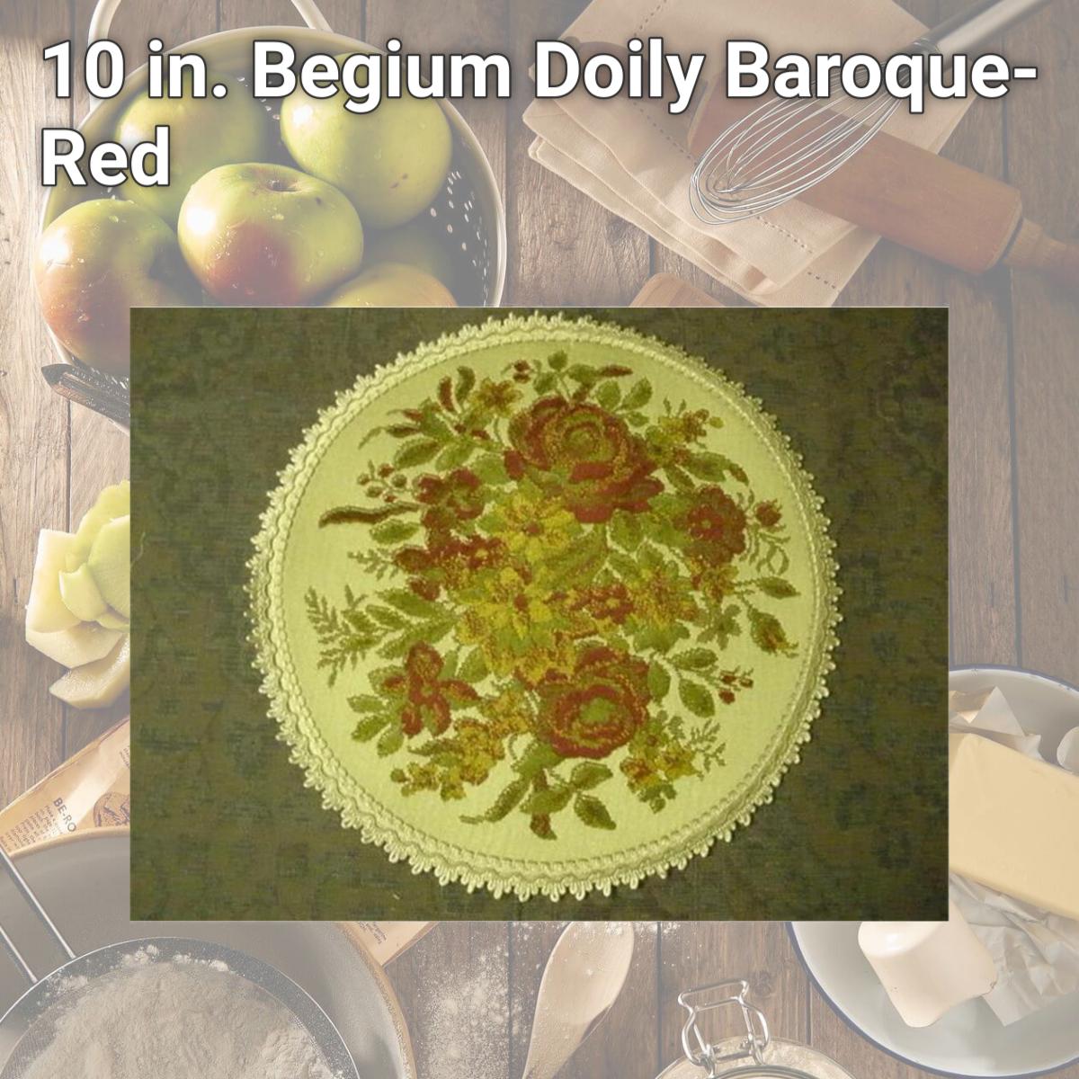 Picture of Tapestry Trading BA10 10 in. Begium Doily Baroque- Red