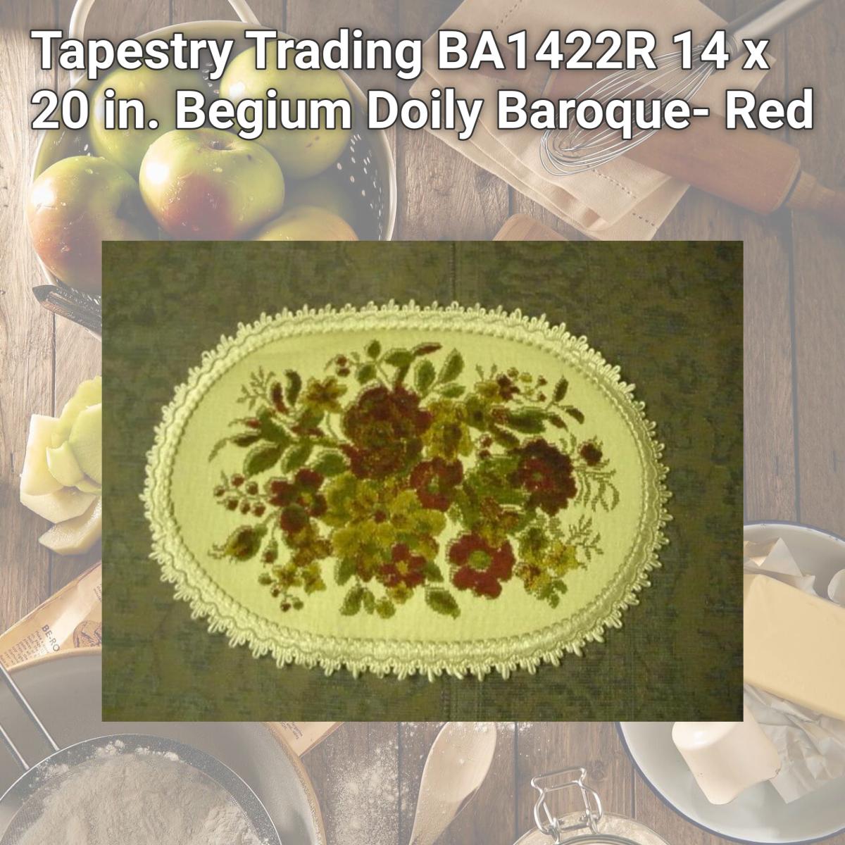 Picture of Tapestry Trading BA1422R 14 x 20 in. Begium Doily Baroque- Red
