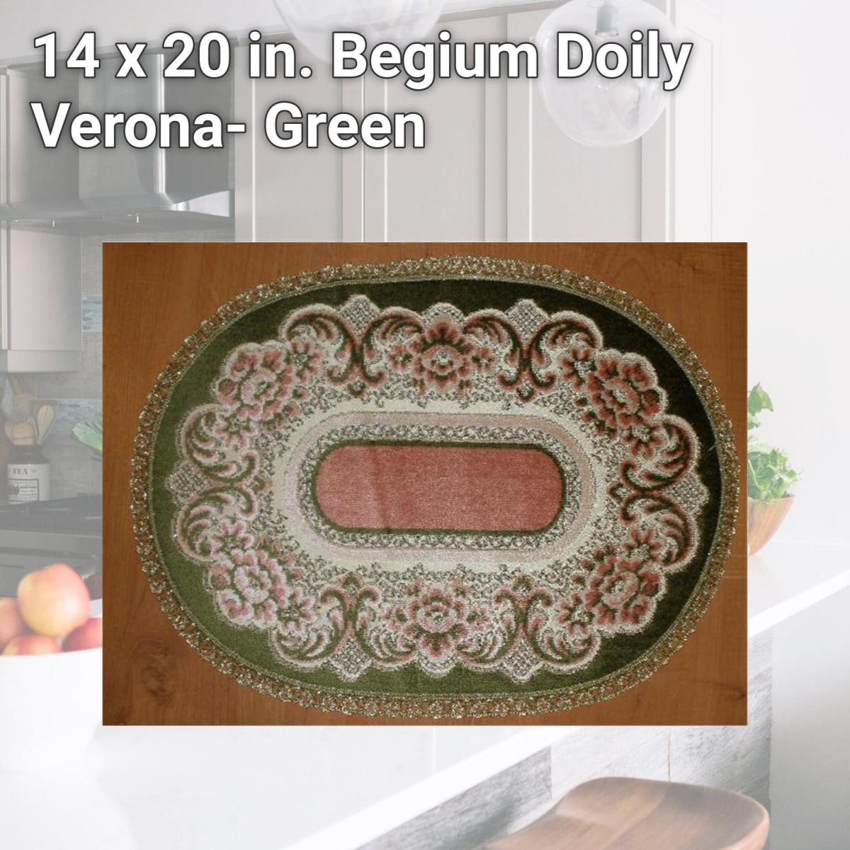 Picture of Tapestry Trading V1422G 14 x 20 in. Begium Doily Verona- Green