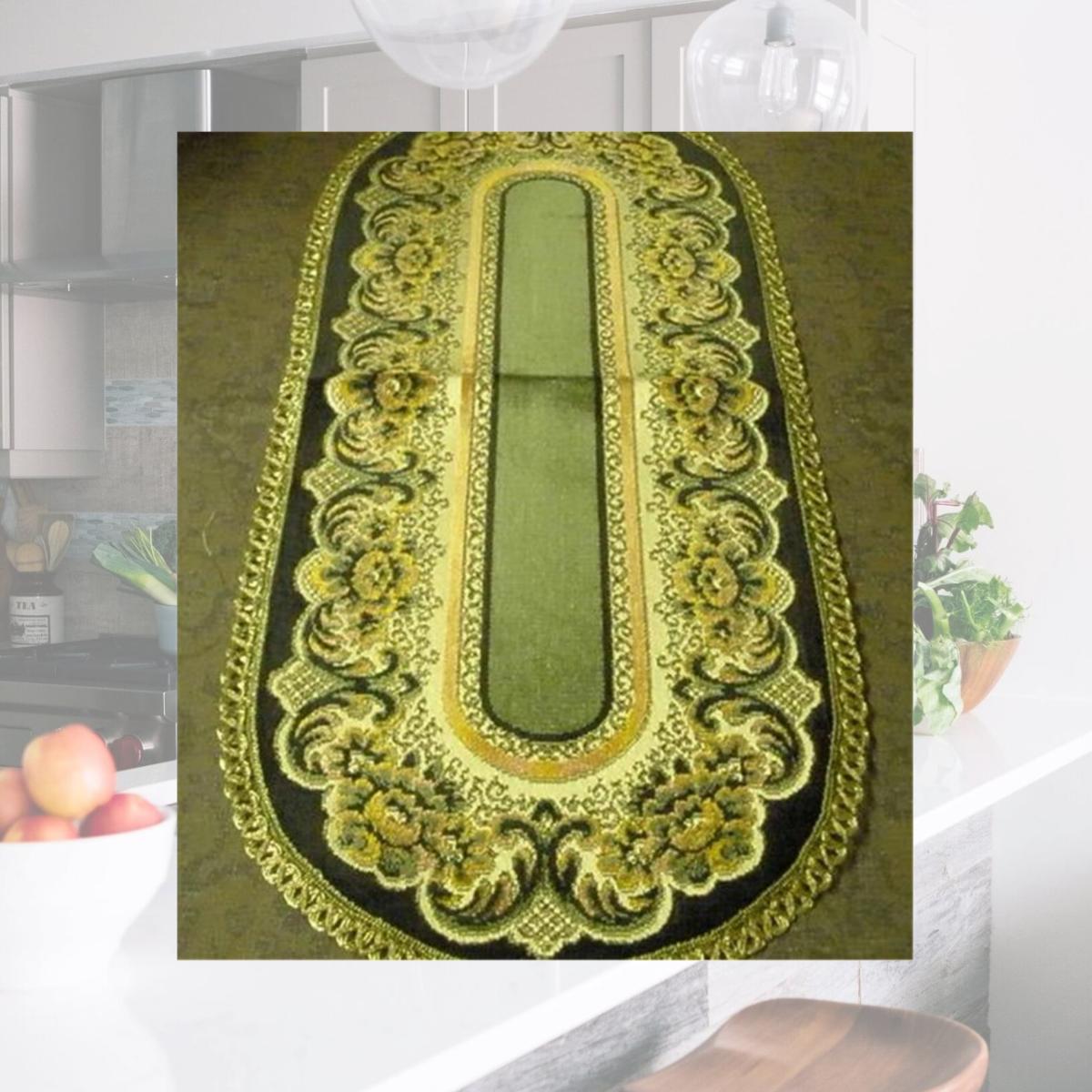Picture of Tapestry Trading V1432BL 14 x 32 in. Begium Table Runner Verona- Black
