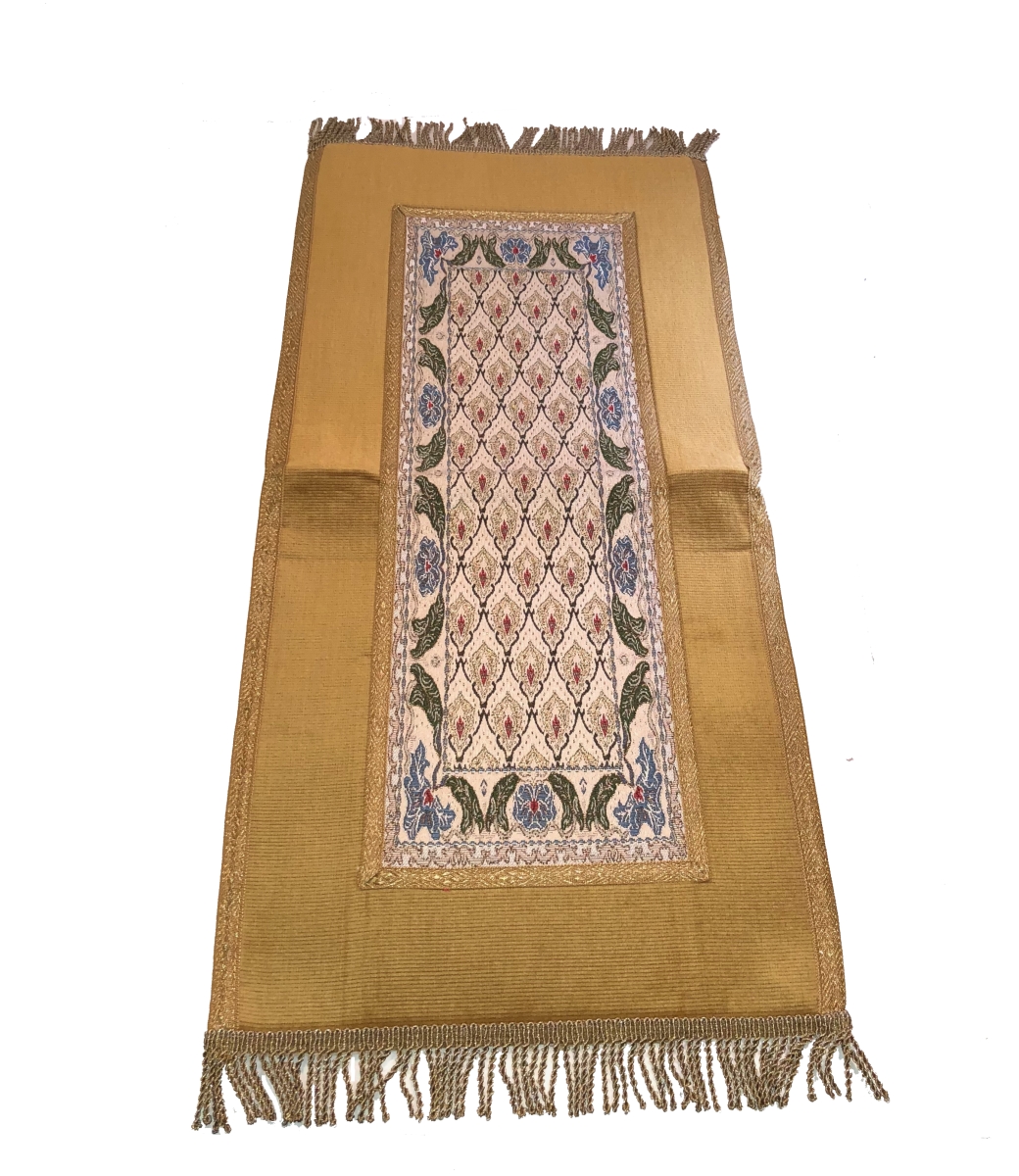 Fou1252gld 12 X 52 Belgium Fouquete Table Runner, Gold