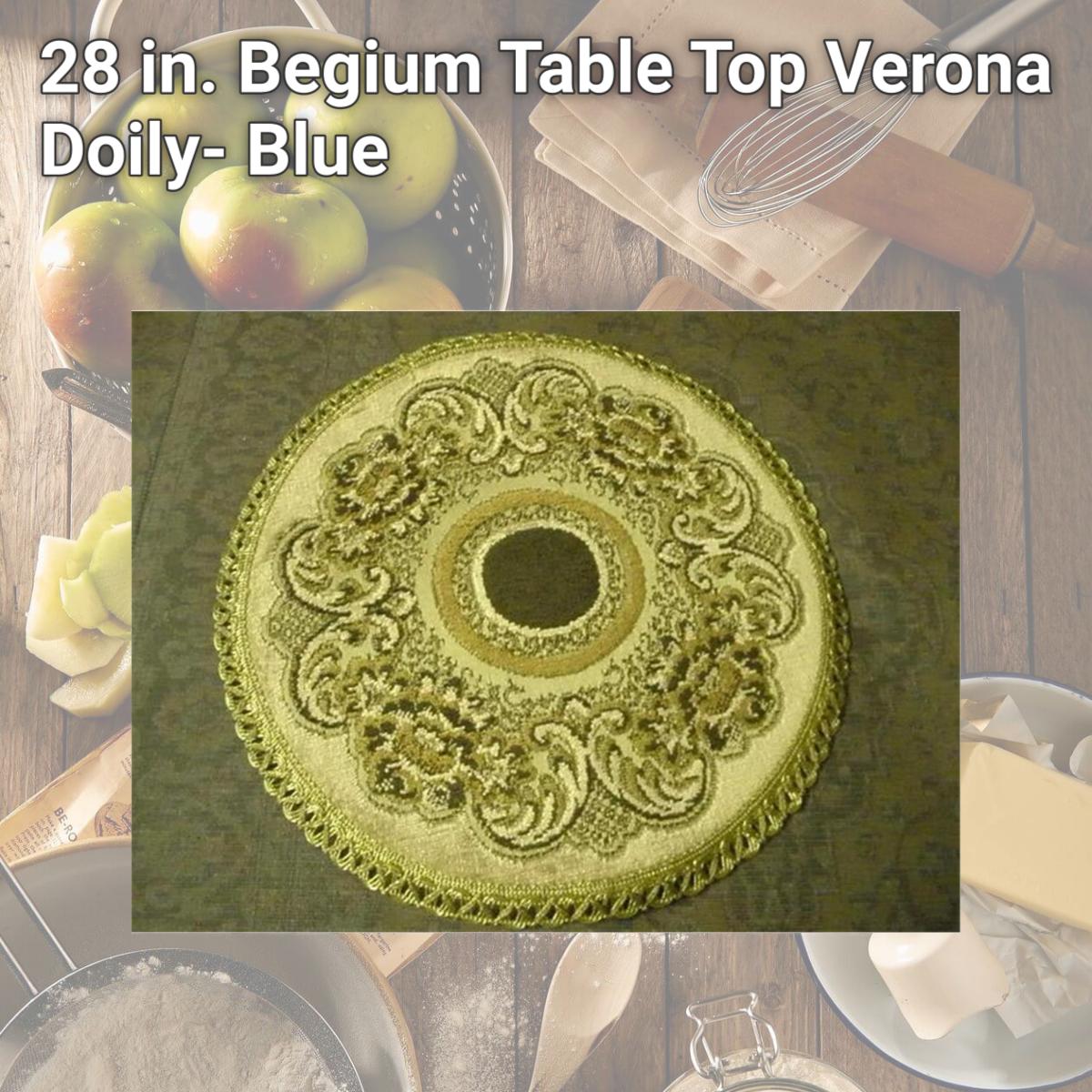Picture of Tapestry Trading V28B 28 in. Begium Table Top Verona Doily- Blue
