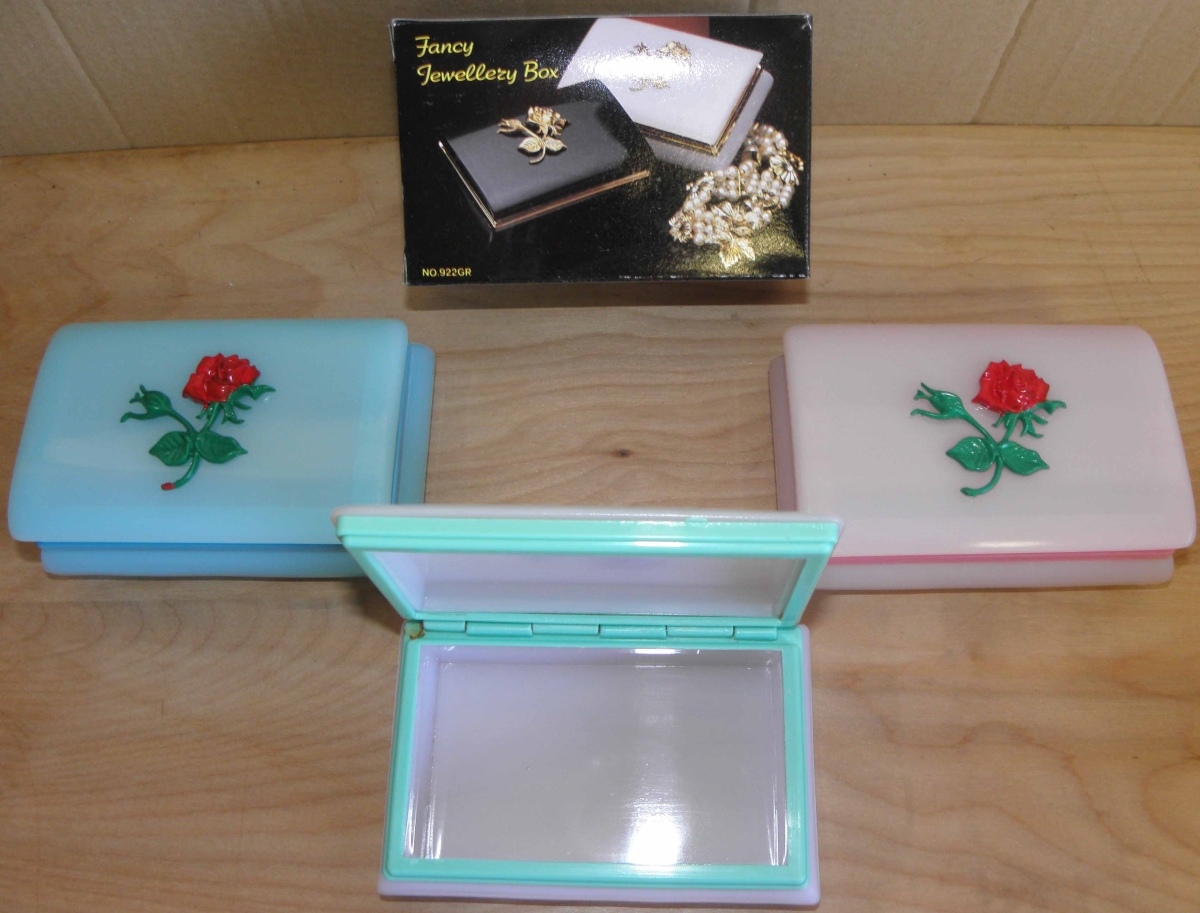 922nf Rectangle Jewelry Box With Rose - 12 Piece