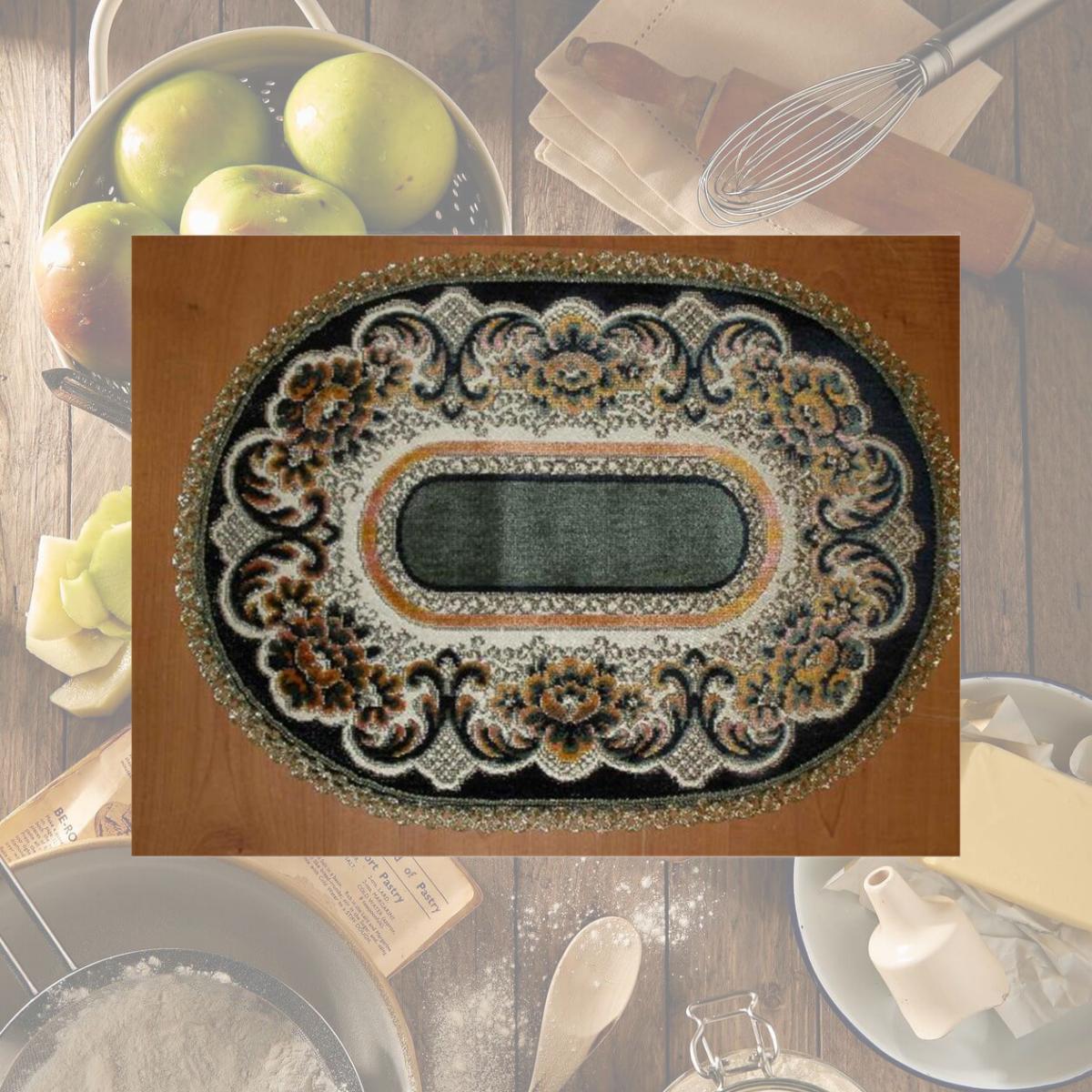 Picture of Tapestry Trading V914BL 9 x 14 in. Begium Doily Verona- Black