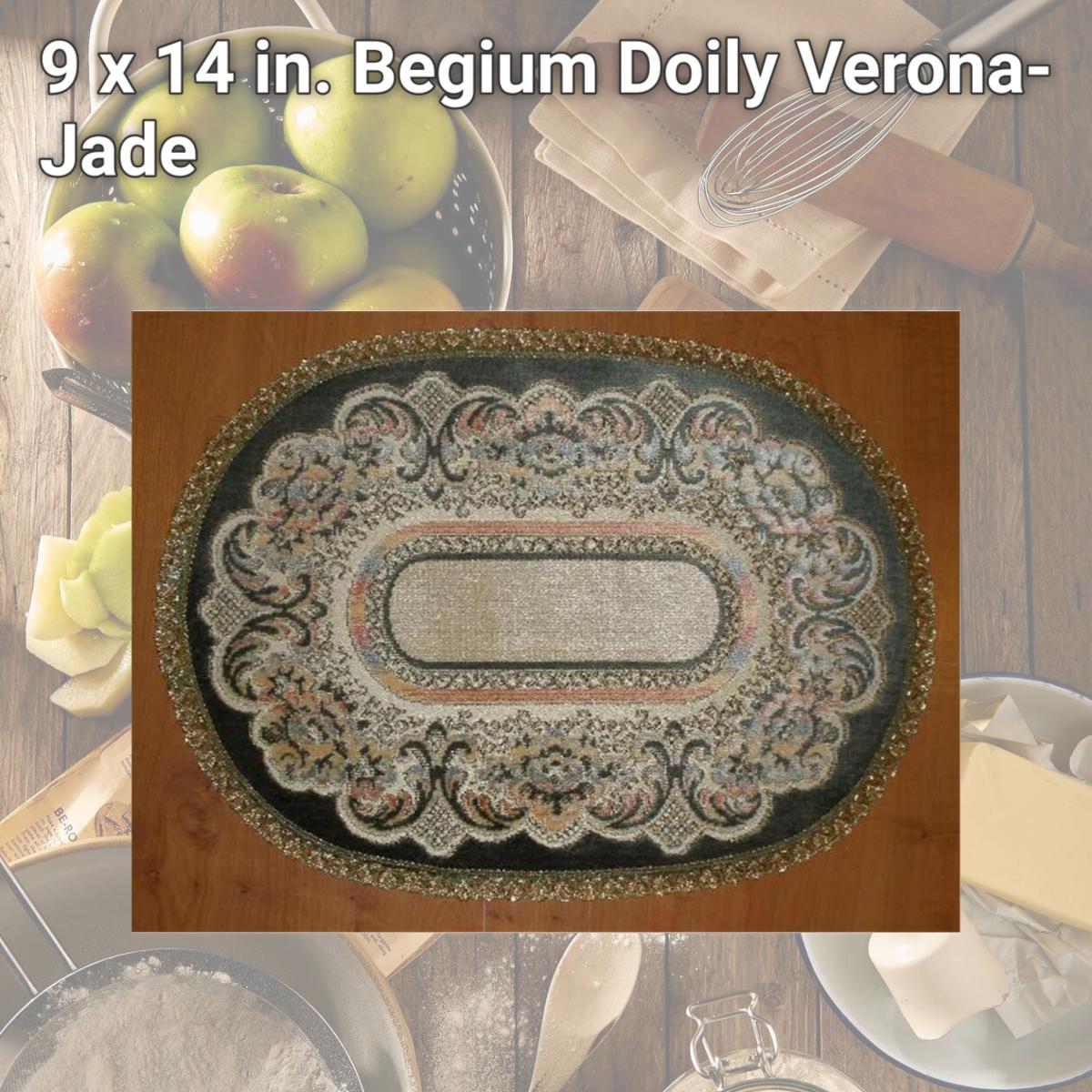 Picture of Tapestry Trading V914J 9 x 14 in. Begium Doily Verona- Jade