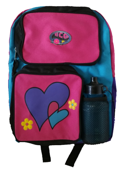 Ecg Girls Backpack With Water Bottle