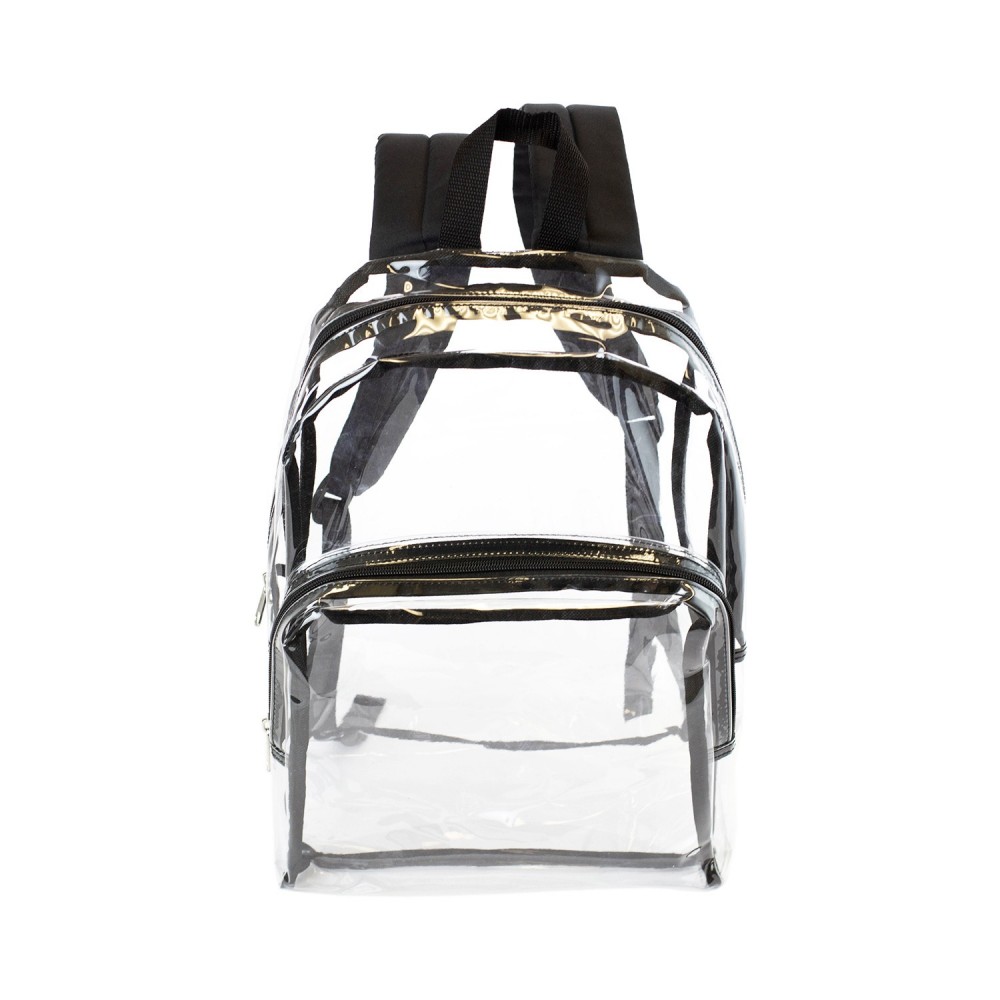 Moda-west-blck 17 In. Clear Backpack With Black Trim