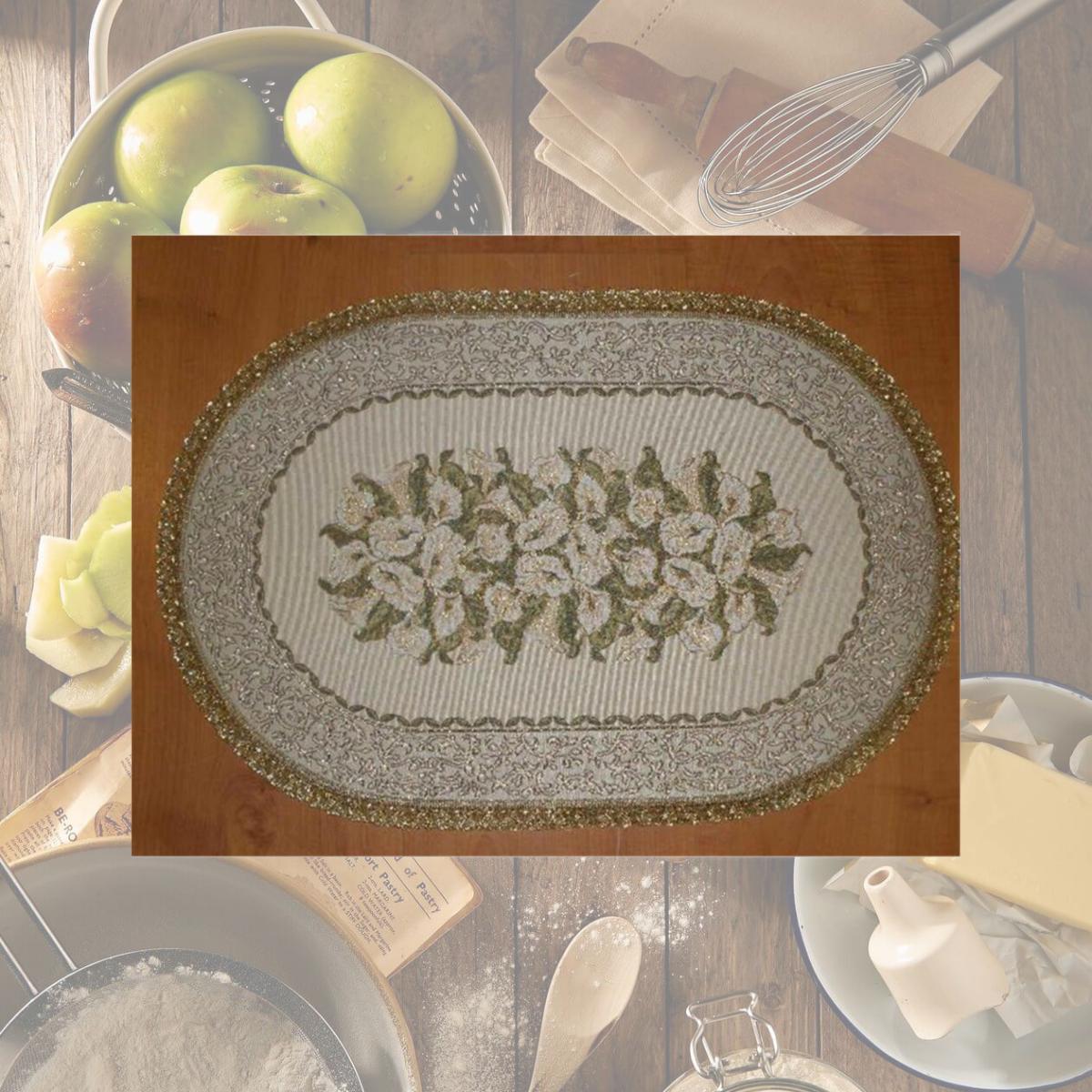 Picture of Tapestry Trading VE1422 14 x 20 in. Begium Doily Venus Lily- Green