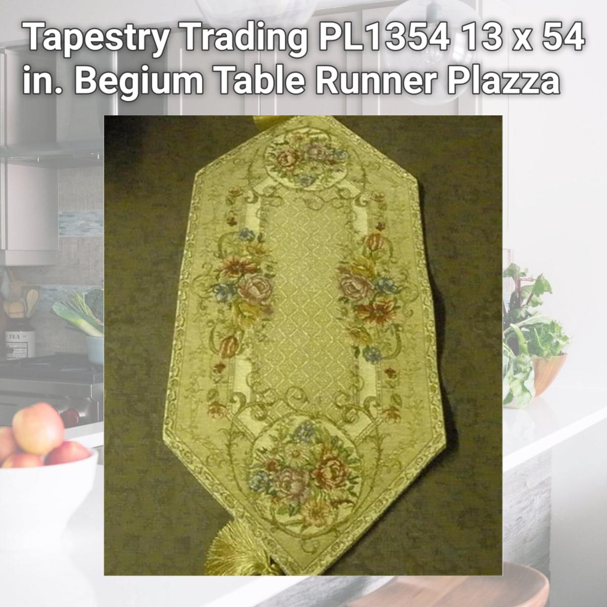 Picture of Tapestry Trading PL1354 13 x 54 in. Begium Table Runner Plazza