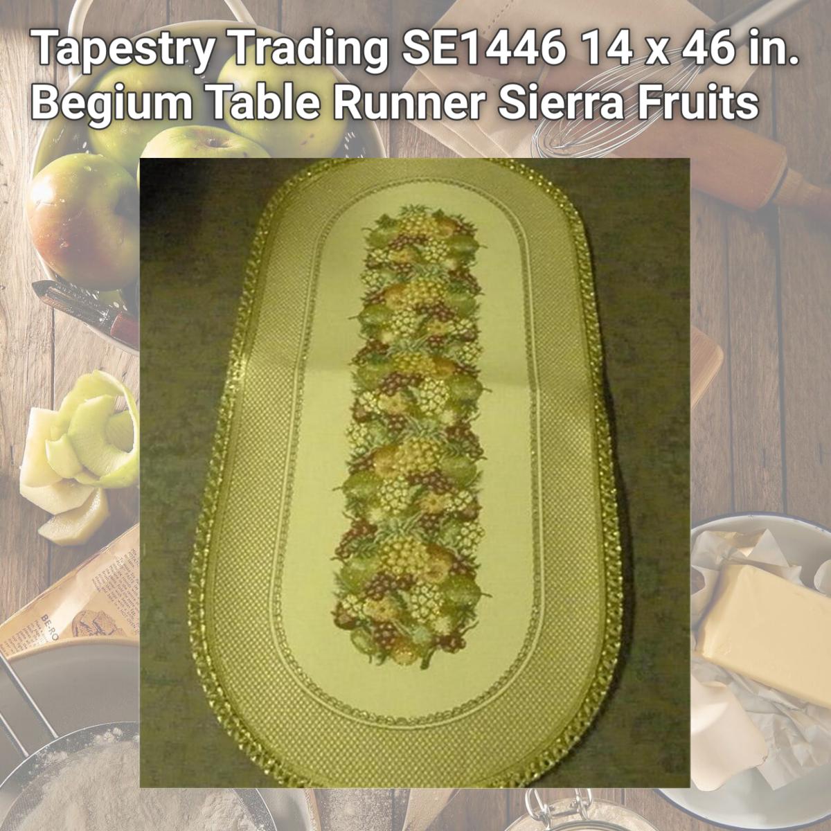 Picture of Tapestry Trading SE1446 14 x 46 in. Begium Table Runner Sierra Fruits