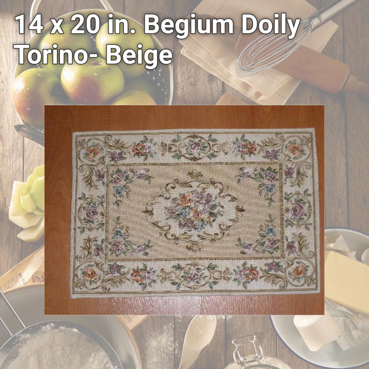 Picture of Tapestry Trading TO1320BE 14 x 20 in. Begium Doily Torino- Beige