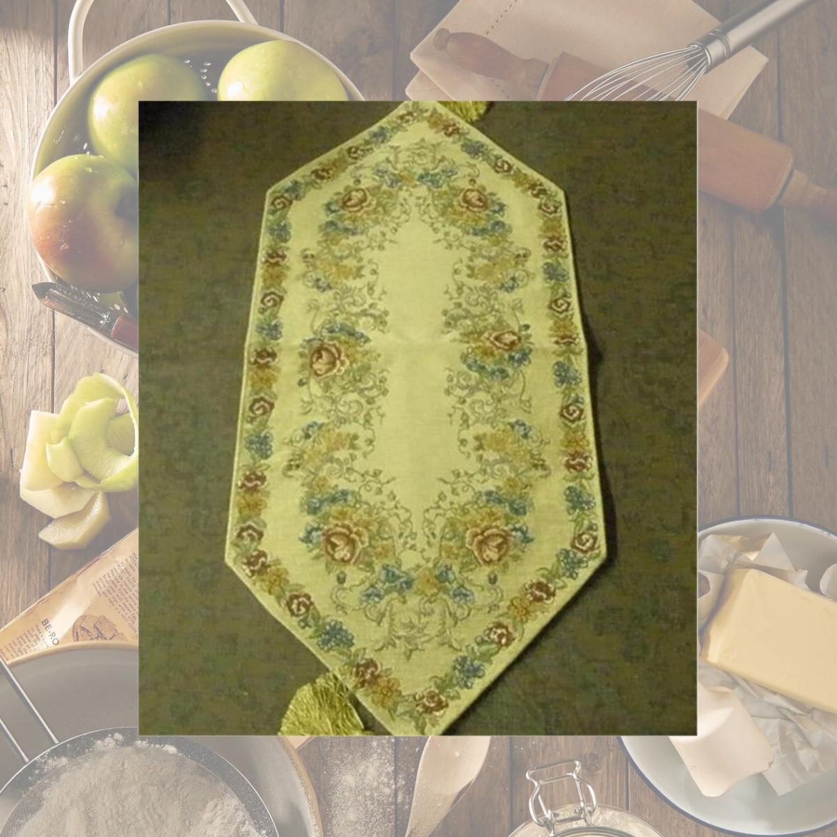 Picture of Tapestry Trading KA1354 13 x 54 in. Begium Table Runner Carnian- Beige