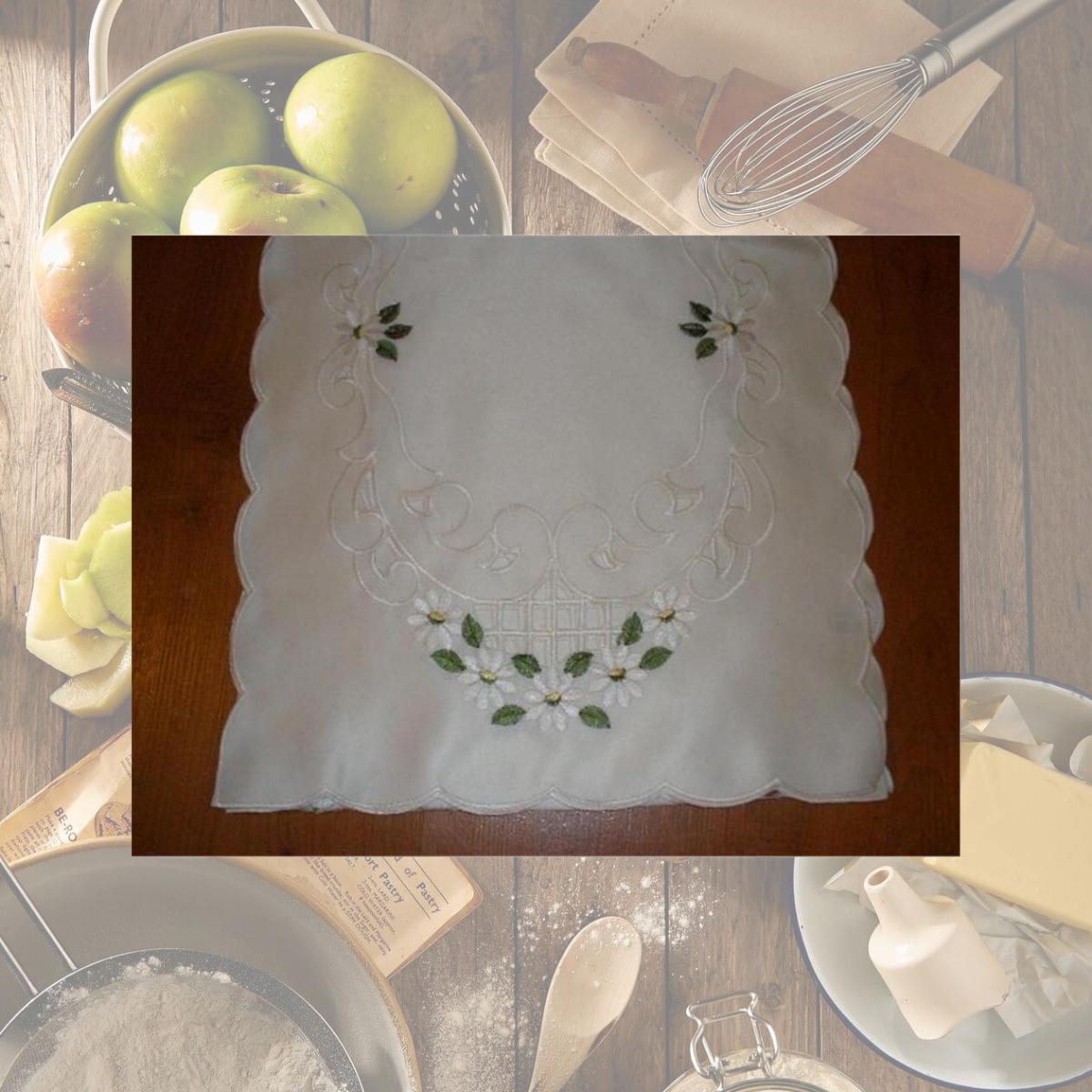 Picture of Tapestry Trading ZC0800296-1436 14 x 36 in. Embroidered Daisies And Lacy Cutwork Table Runner