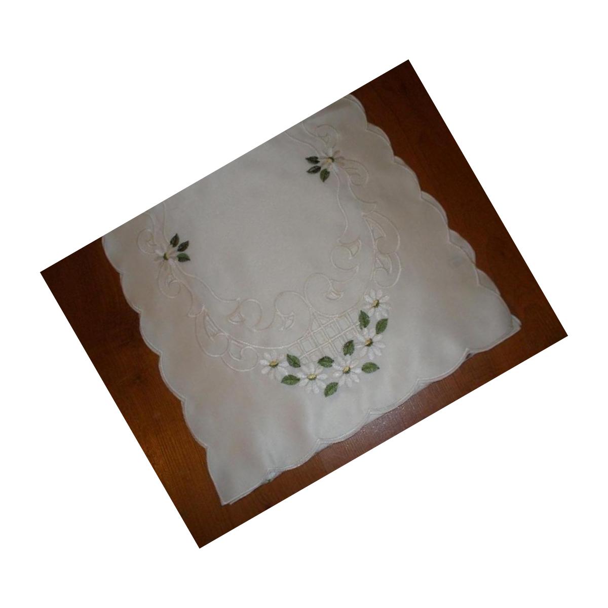 Picture of Tapestry Trading ZC0800296-1490 14 x 90 in. Embroidered Daisies And Lacy Cutwork Table Runner