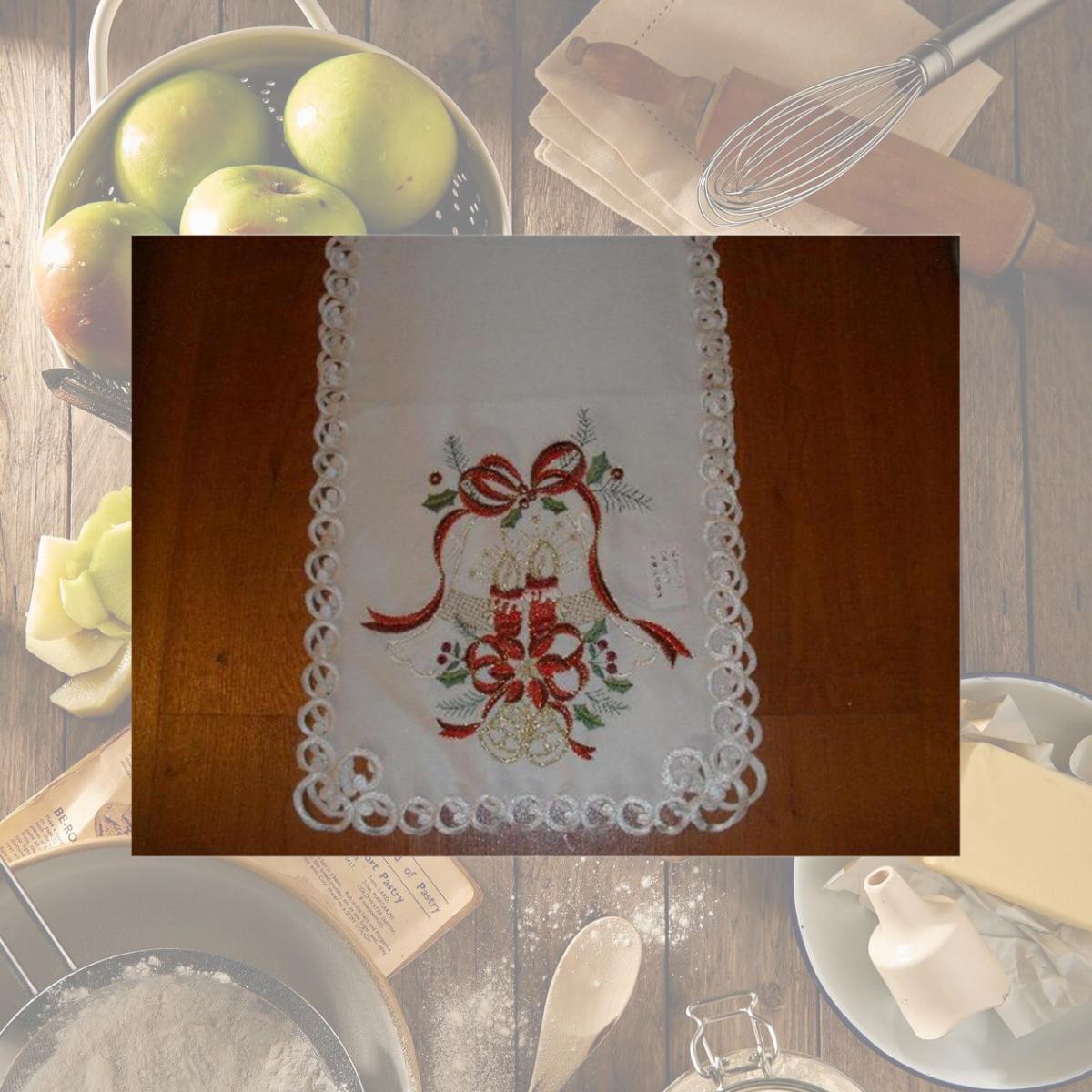 Picture of Tapestry Trading MH09123-1472 14 x 72 in. Embroidered Christmas Candles Cutwork Table Runner